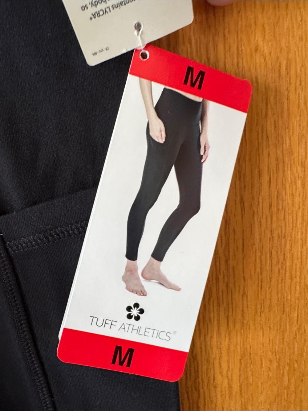 NWT Tuff Athletics Women’s Black High Waisted Pocket Activewear Leggings - M - Picture 3 of 9